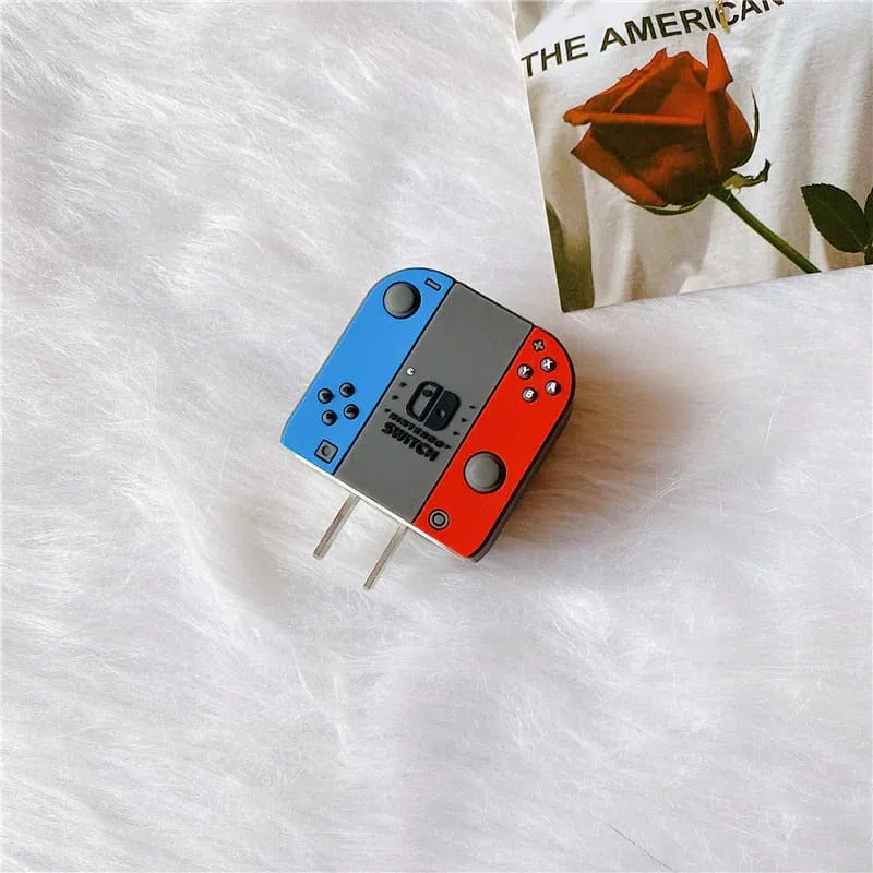 Nintendo Switch Silicon Apple iPhone Charger Case | Lightning Charger/Cable Protector Cover for iPhone Charger