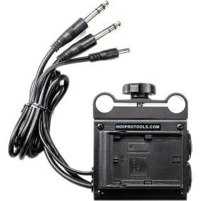 Open Box Dual LP-E6 Power Grid & XLR Audio Box for Blackmagic Cinema & Production Camera 4K (15mm Rod Bracket)