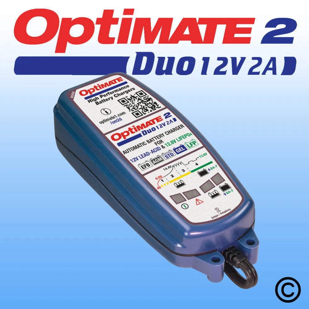 OptiMate 2 Duo Battery 12V 2A Optimiser / Charger