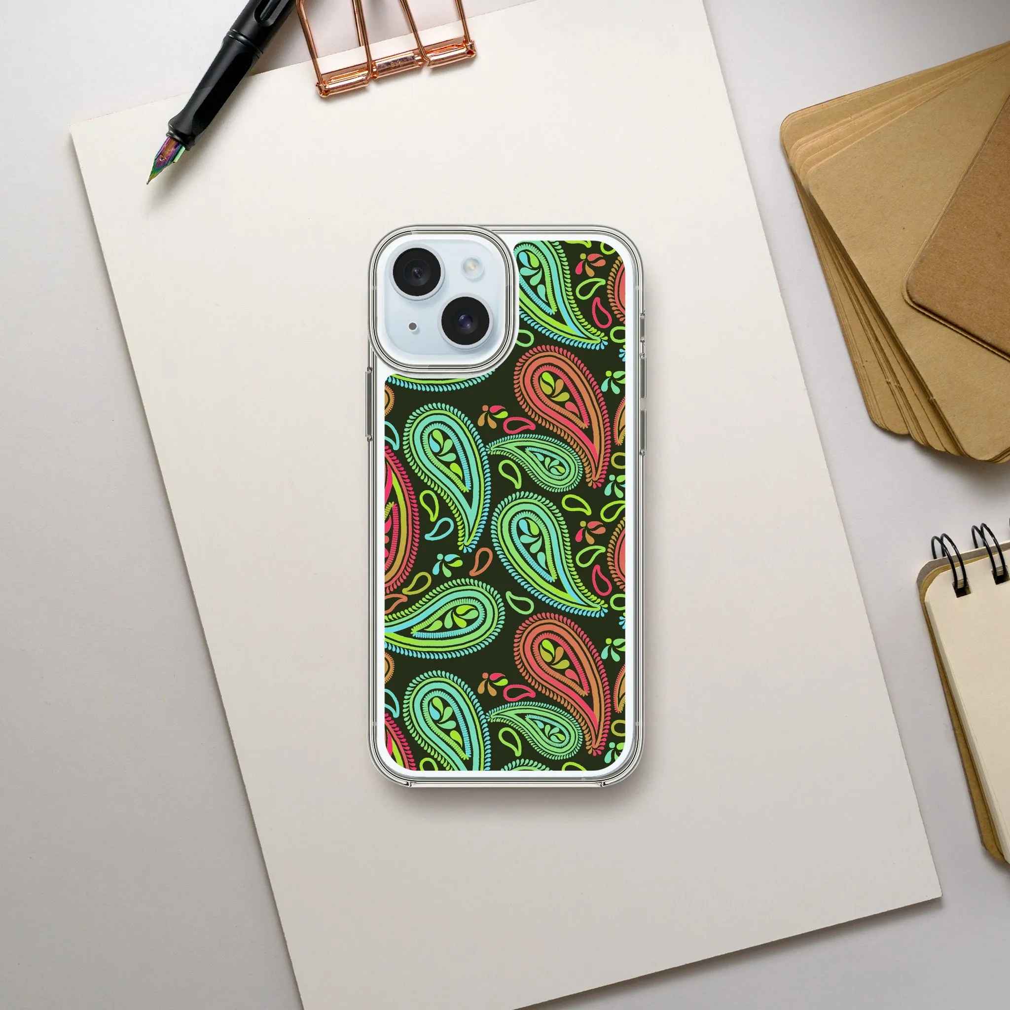 Paisley Phone Case Gardening Plant Lover Gift Idea Clear case