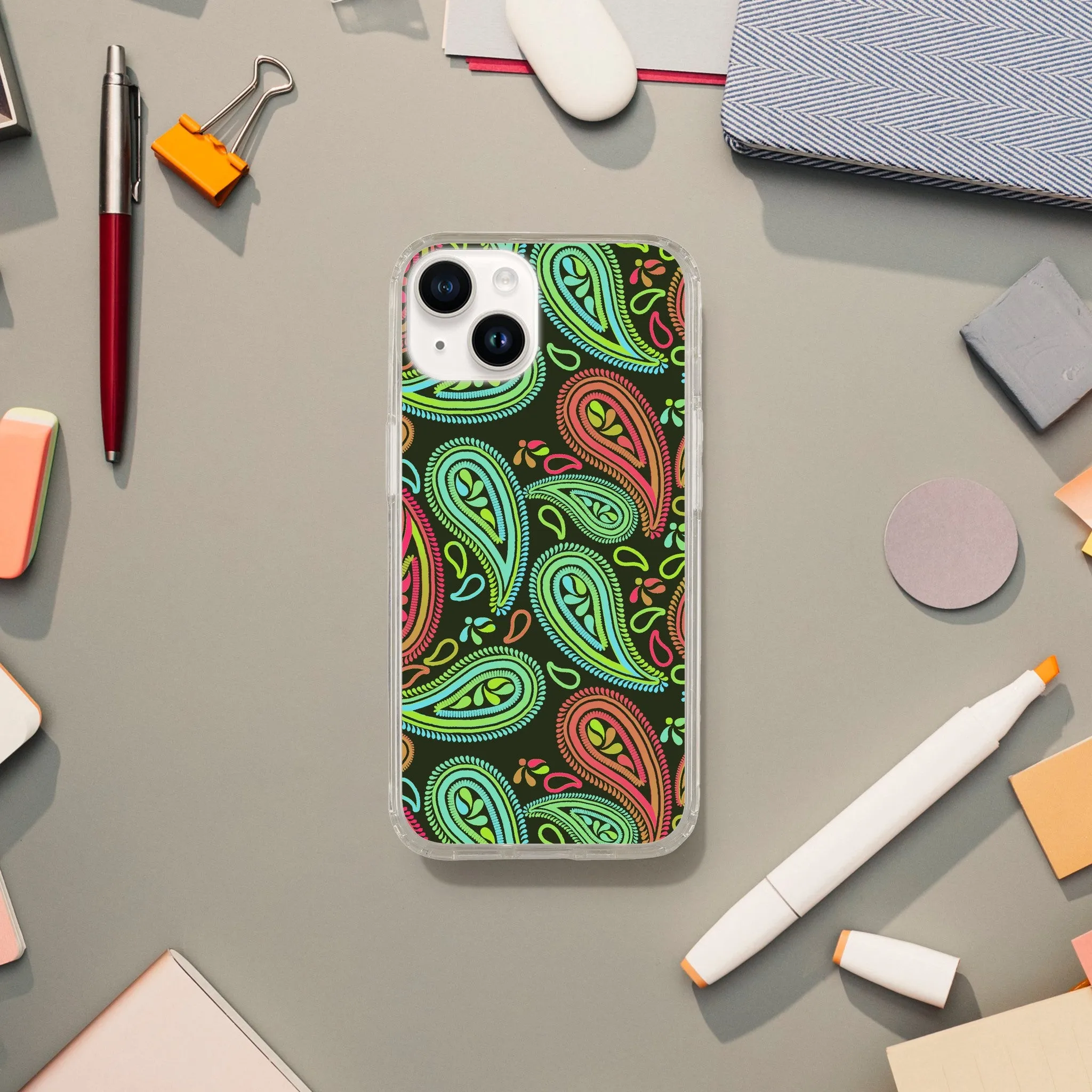 Paisley Phone Case Gardening Plant Lover Gift Idea Clear case