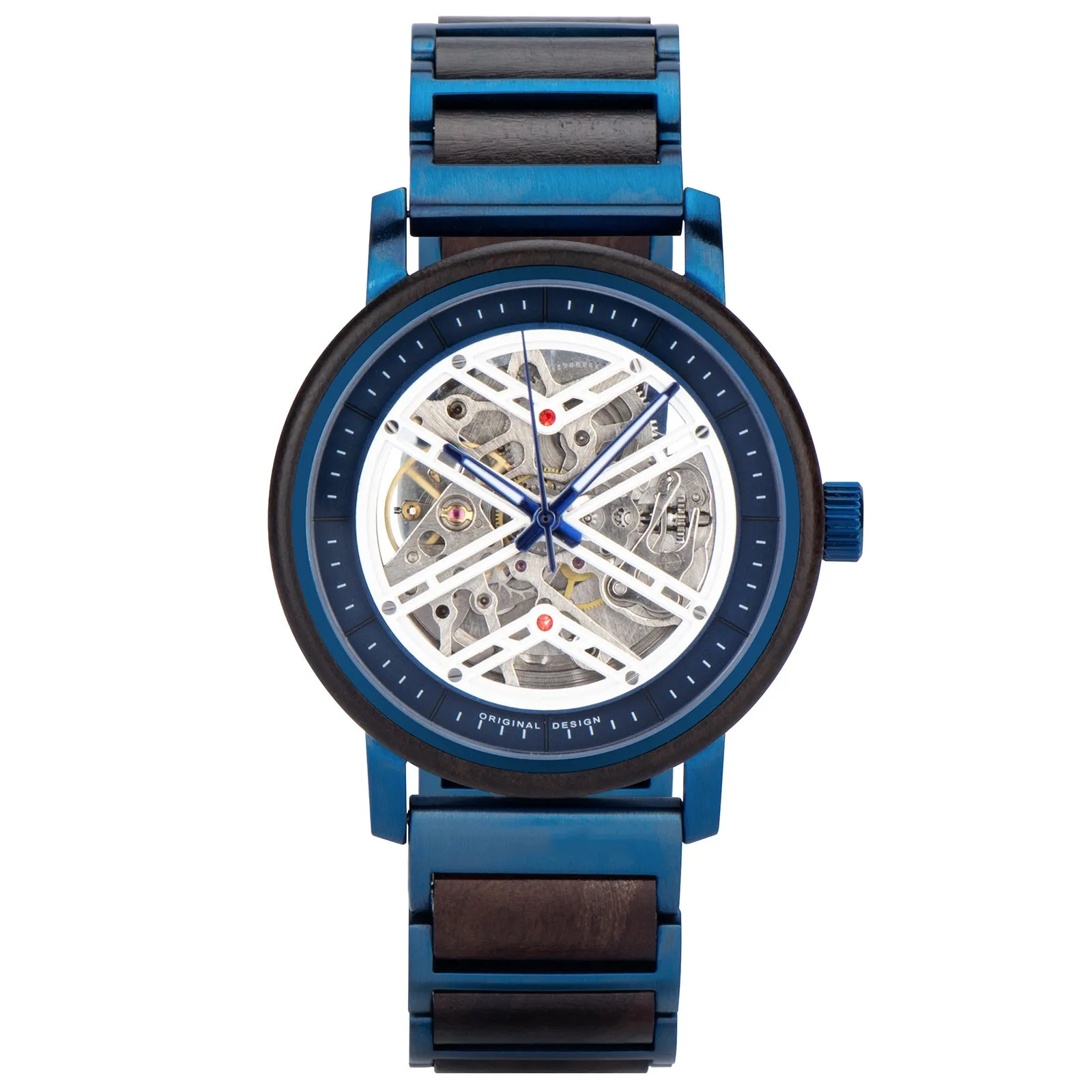 Palau - Blue Steel & Ebony Automatic Mechanical Watch