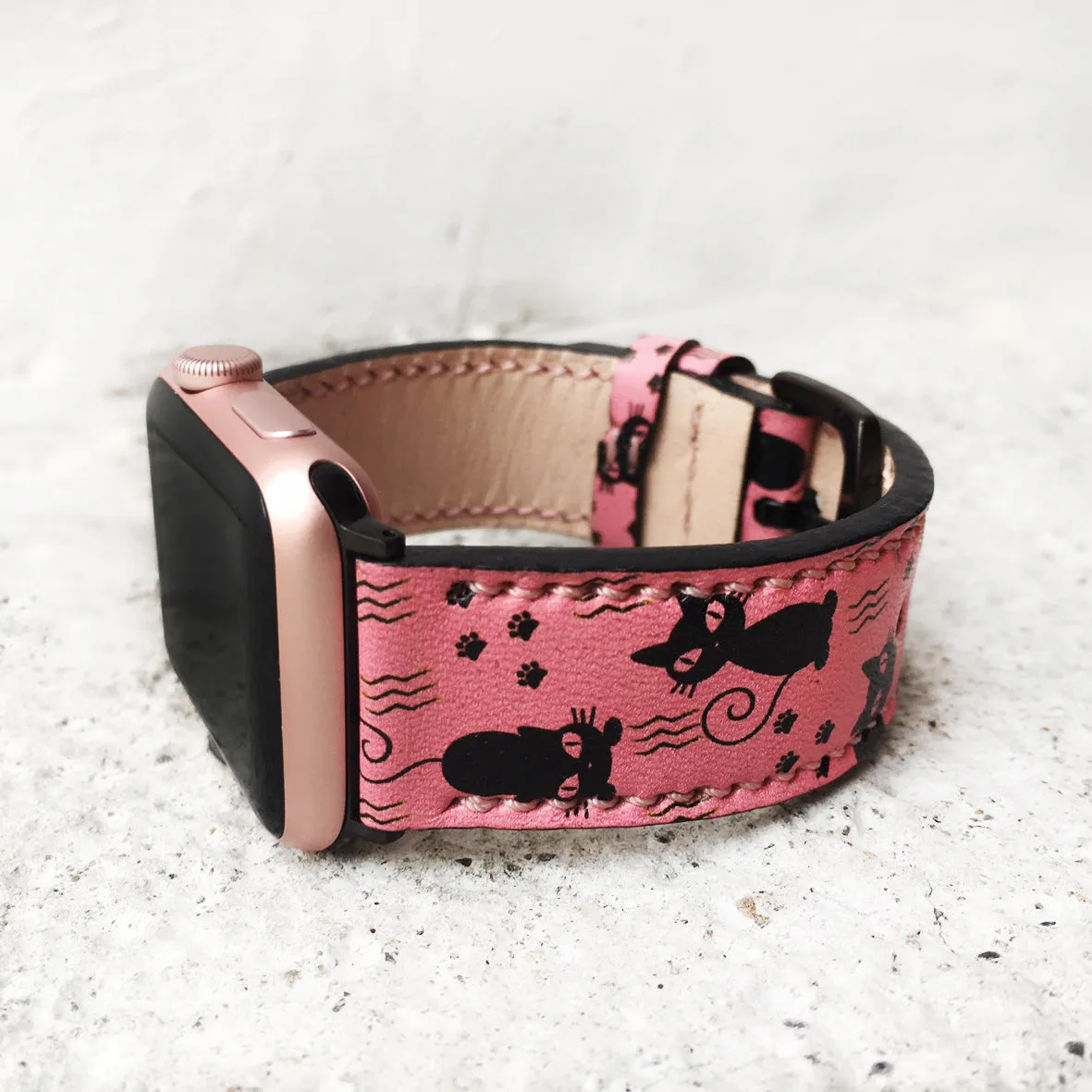 Pink Cat Apple Watch Strap Very Cute For Ladies