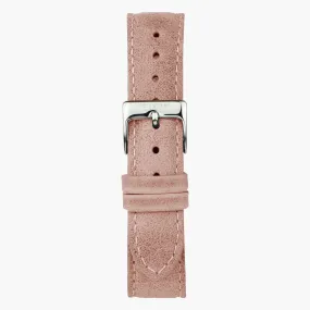 Pink Leather Watch Strap - Silver - 32mm