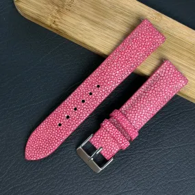 Pink Stingray Leather Watch Strap