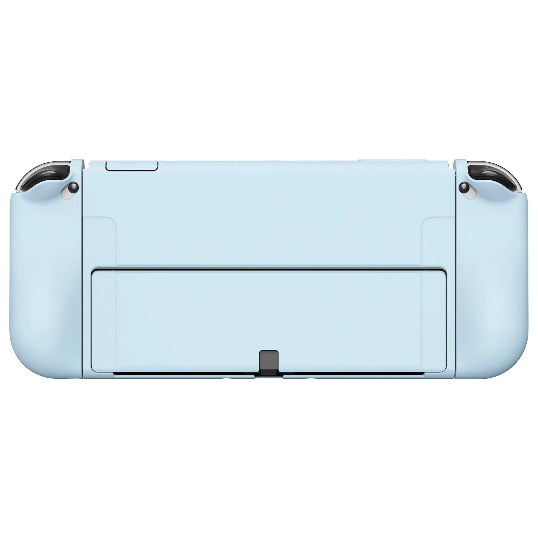 PlayVital ZealProtect Soft Protective Case for Nintendo Switch OLED, Flexible Protector Joycon Grip Cover for Nintendo Switch OLED with Thumb Grip Caps & ABXY Direction Button Caps - Sky Blue - XSOYM5009