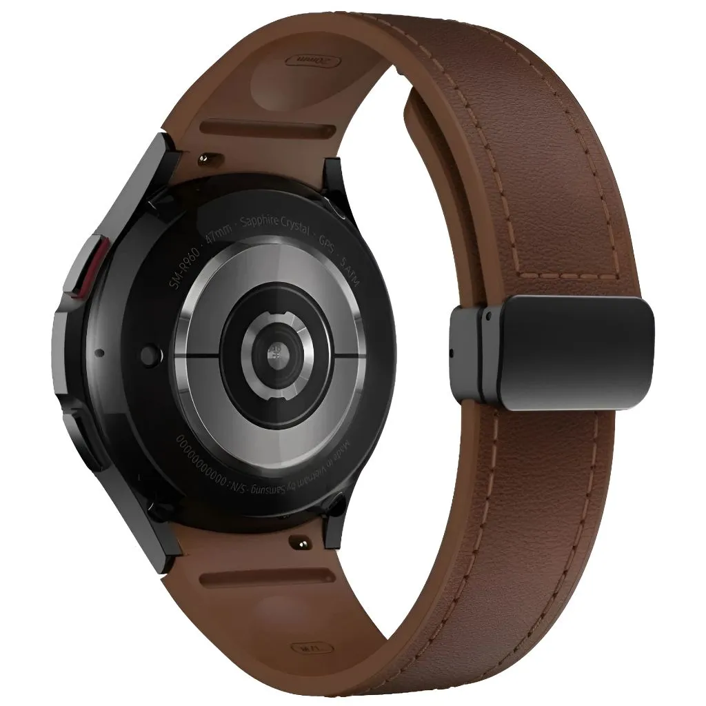 Plurimi Genuine Leather And Silicone Galaxy Band