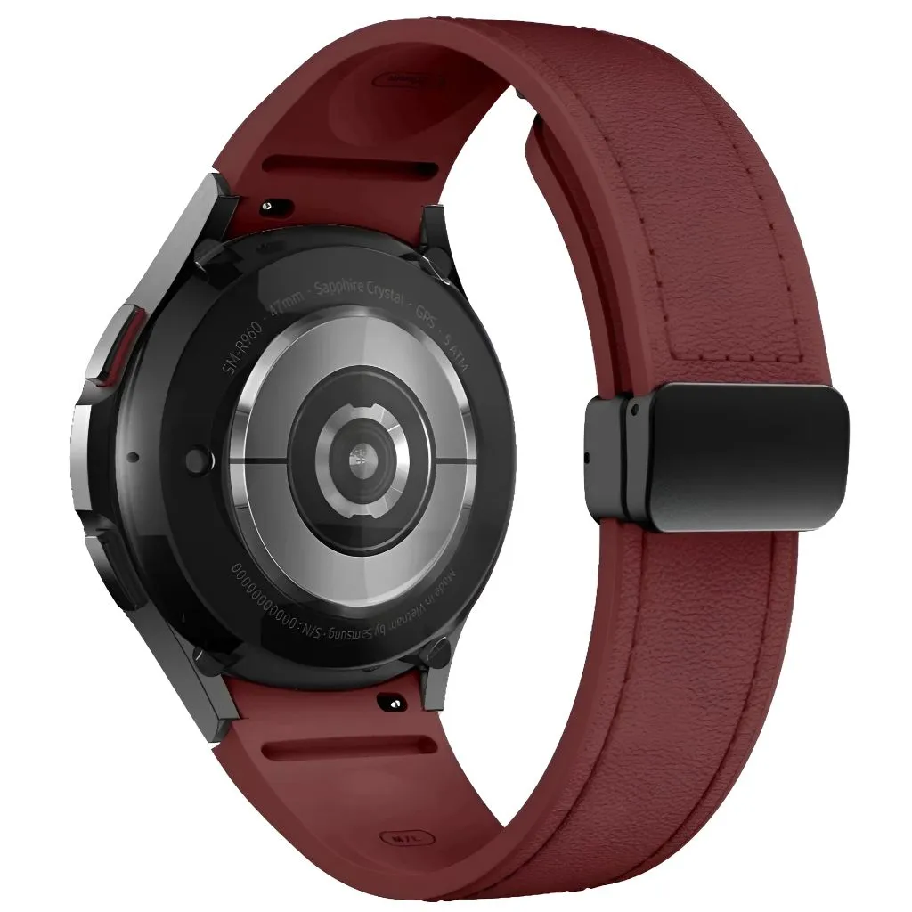 Plurimi Genuine Leather And Silicone Galaxy Band