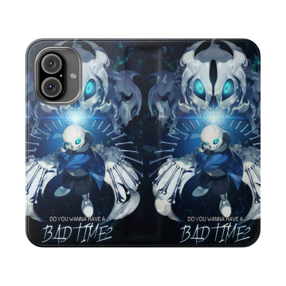 "Stylish Bad Time Sans-Inspired Flip Cover Phone Case"