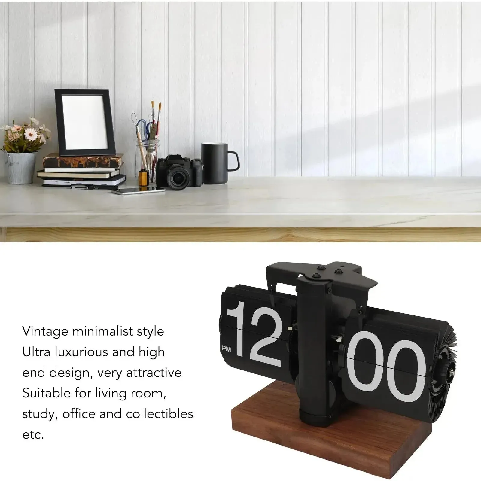 RetroFlip Clock - Vintage Automatik Digital Flip Page Uhr