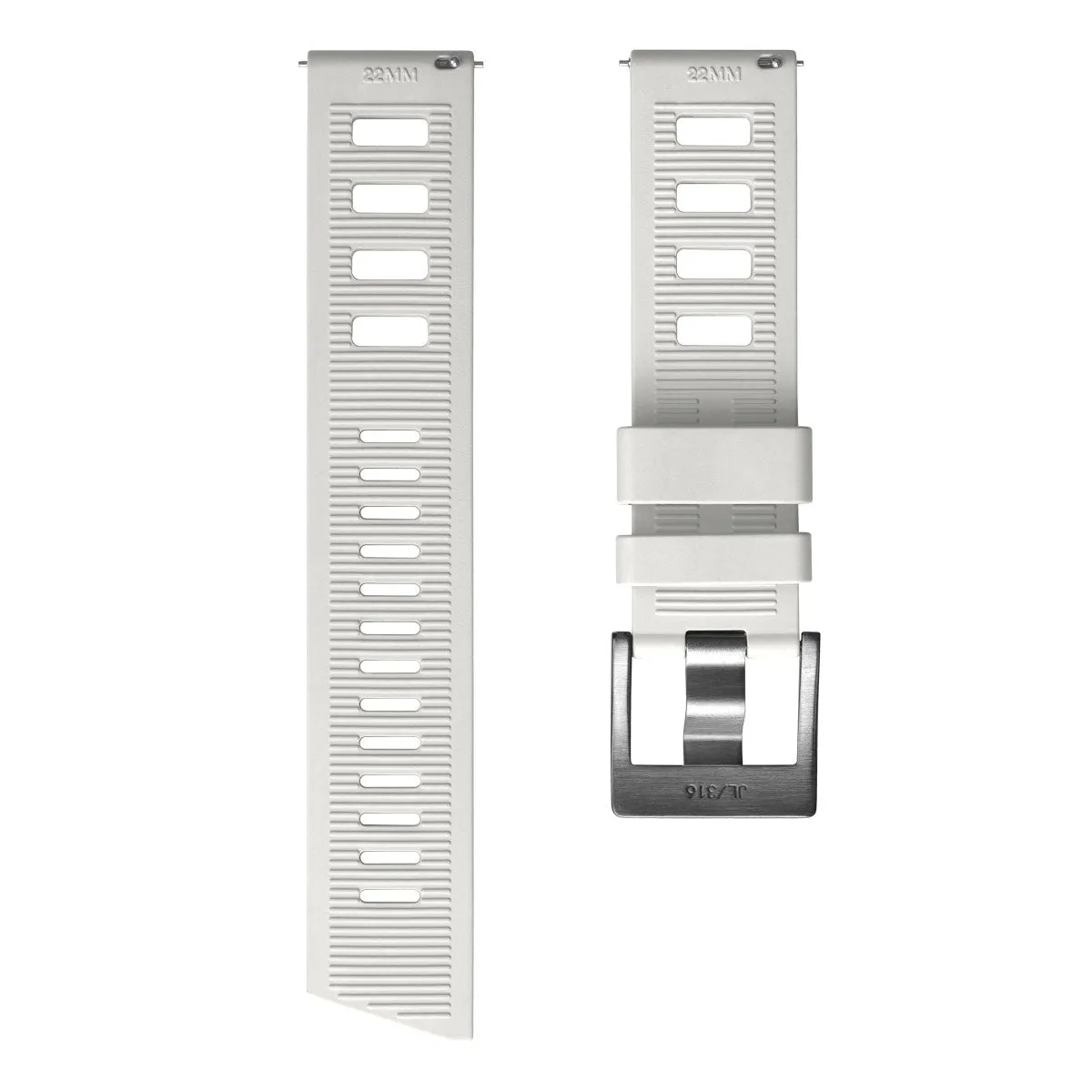 RigMaster Diver FKM Rubber Watch Strap - White