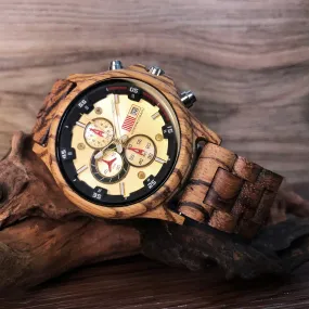 Rome - Zebrawood Chronograph