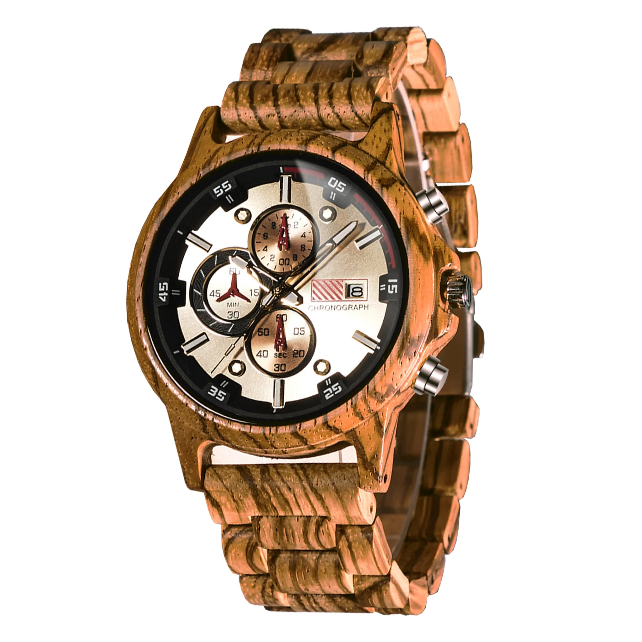 Rome - Zebrawood Chronograph