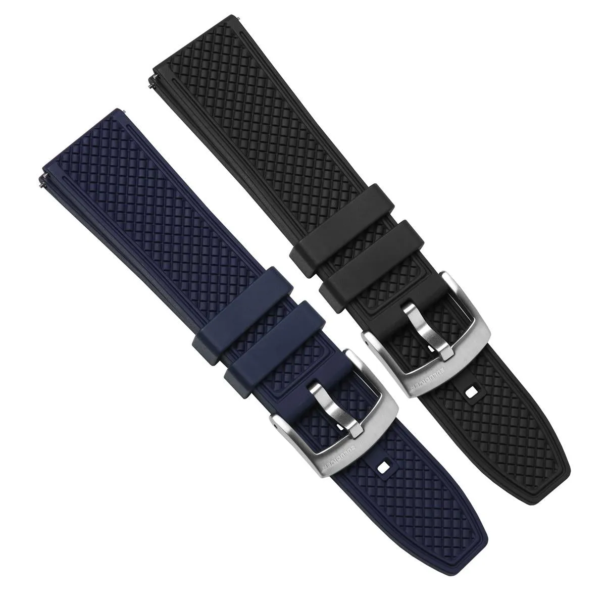 Saltdean FKM Rubber Divers Watch Strap - Black