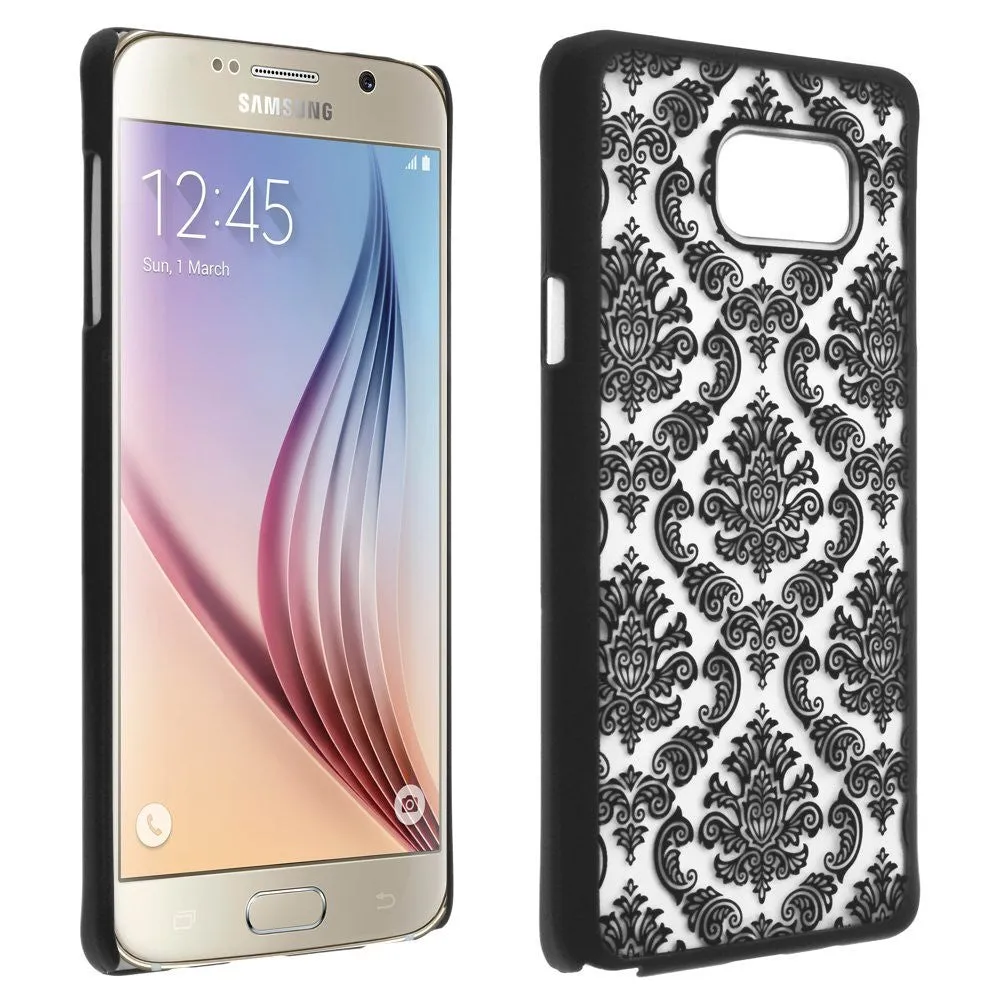 Samsung Galaxy Note 5 Case, Ultra Slim Damask Vintage Hard Case Cover for Galaxy Note 5 - Black