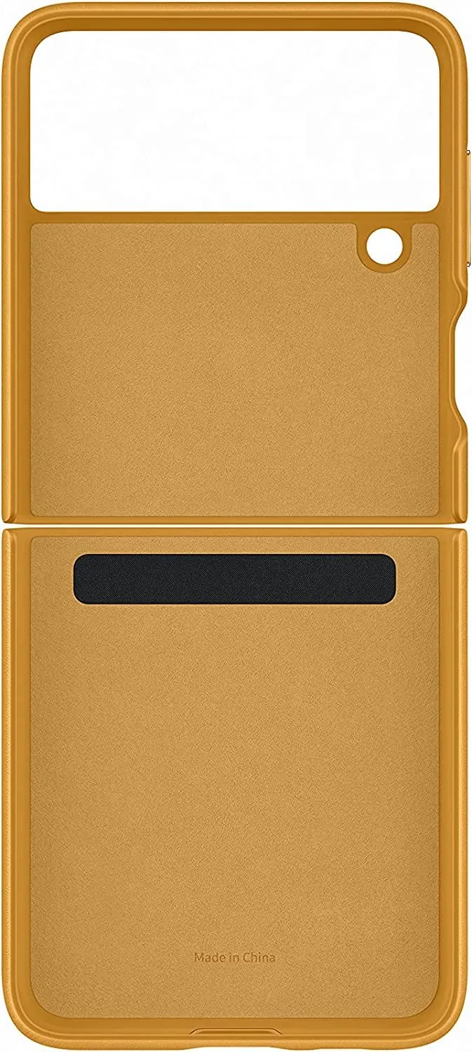 Samsung Galaxy Z Flip 3 Leather Cover Mustard - EF-VF711LYEGWW