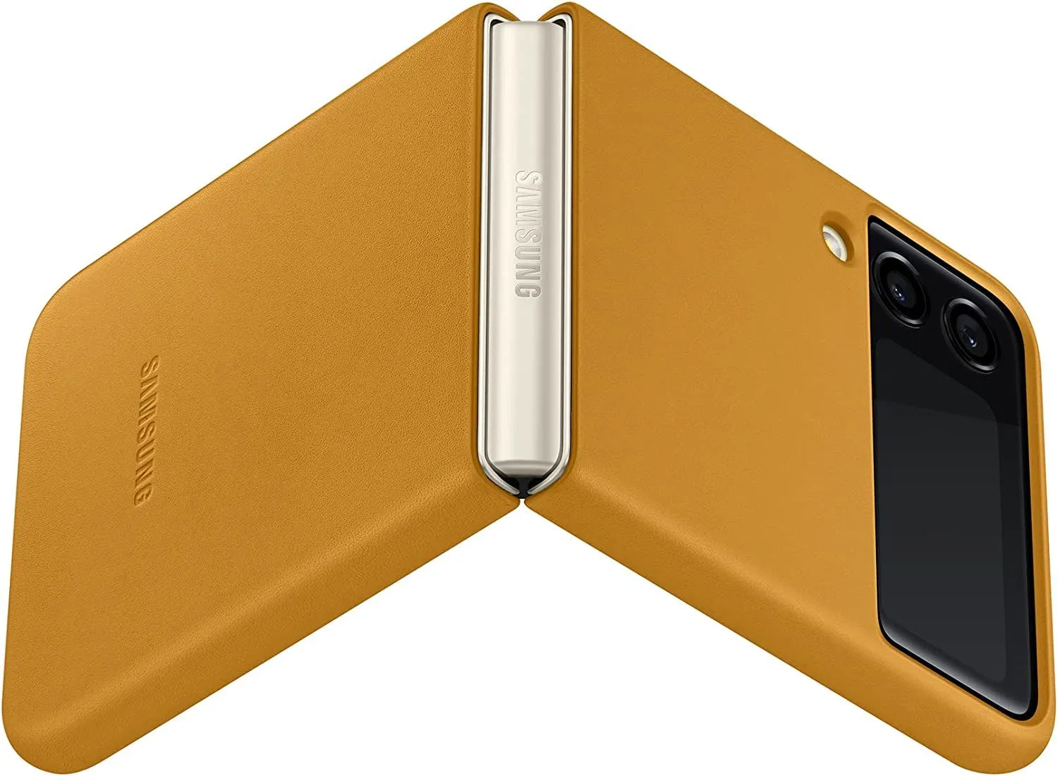 Samsung Galaxy Z Flip 3 Leather Cover Mustard - EF-VF711LYEGWW