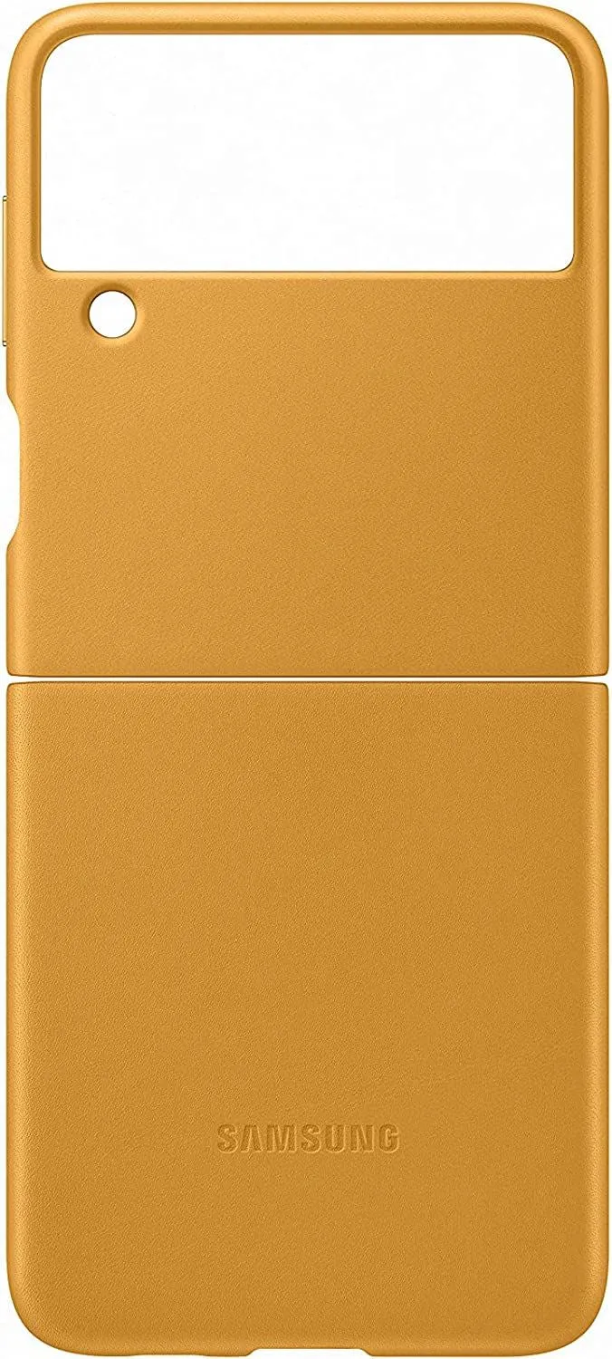 Samsung Galaxy Z Flip 3 Leather Cover Mustard - EF-VF711LYEGWW