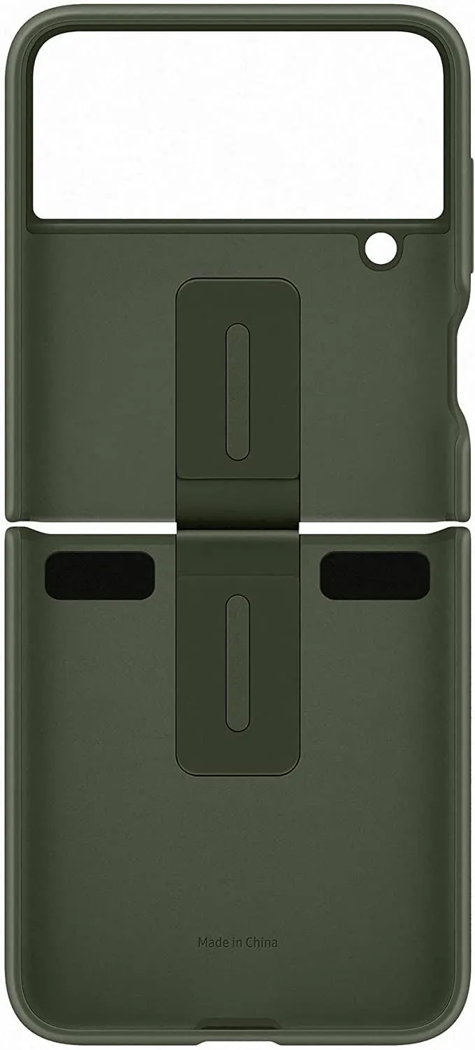 Samsung Galaxy Z Flip 4 Silicone Cover with Ring Khaki - EF-PF721TGEGWW