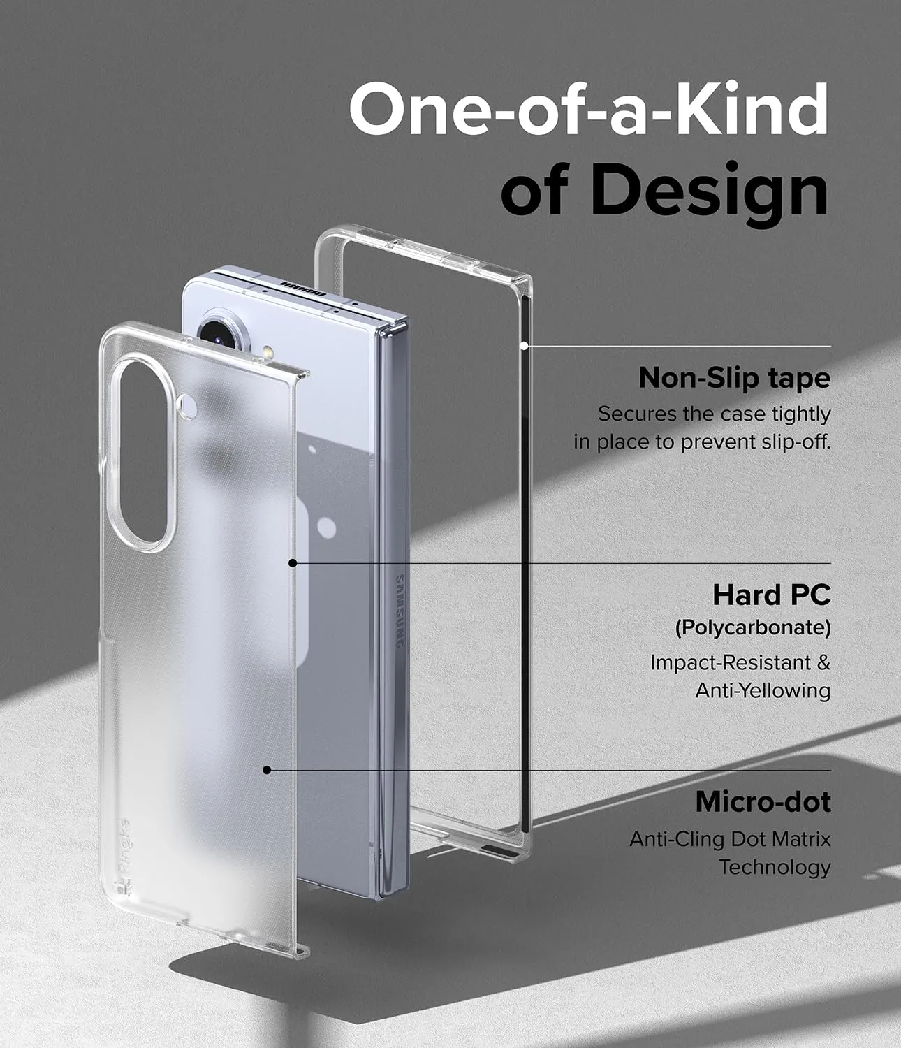 Samsung Galaxy Z Flip 5 Case Cover | Slim Series | Matte Clear