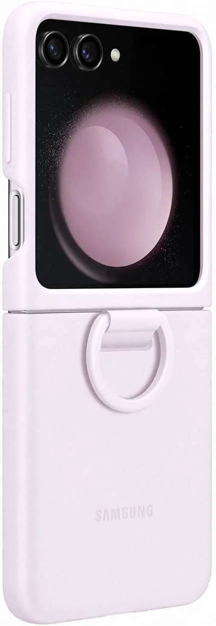 Samsung Galaxy Z Flip 5 Silicone Case with Ring Lavender - EF-PF731TVEGWW