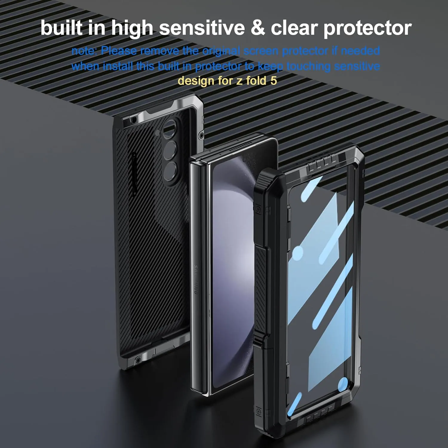 Samsung Galaxy Z-Fold-5 Case Protective Hinge Protection Phone Cover