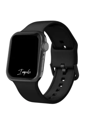 Silicone Plain Watch Band - Black