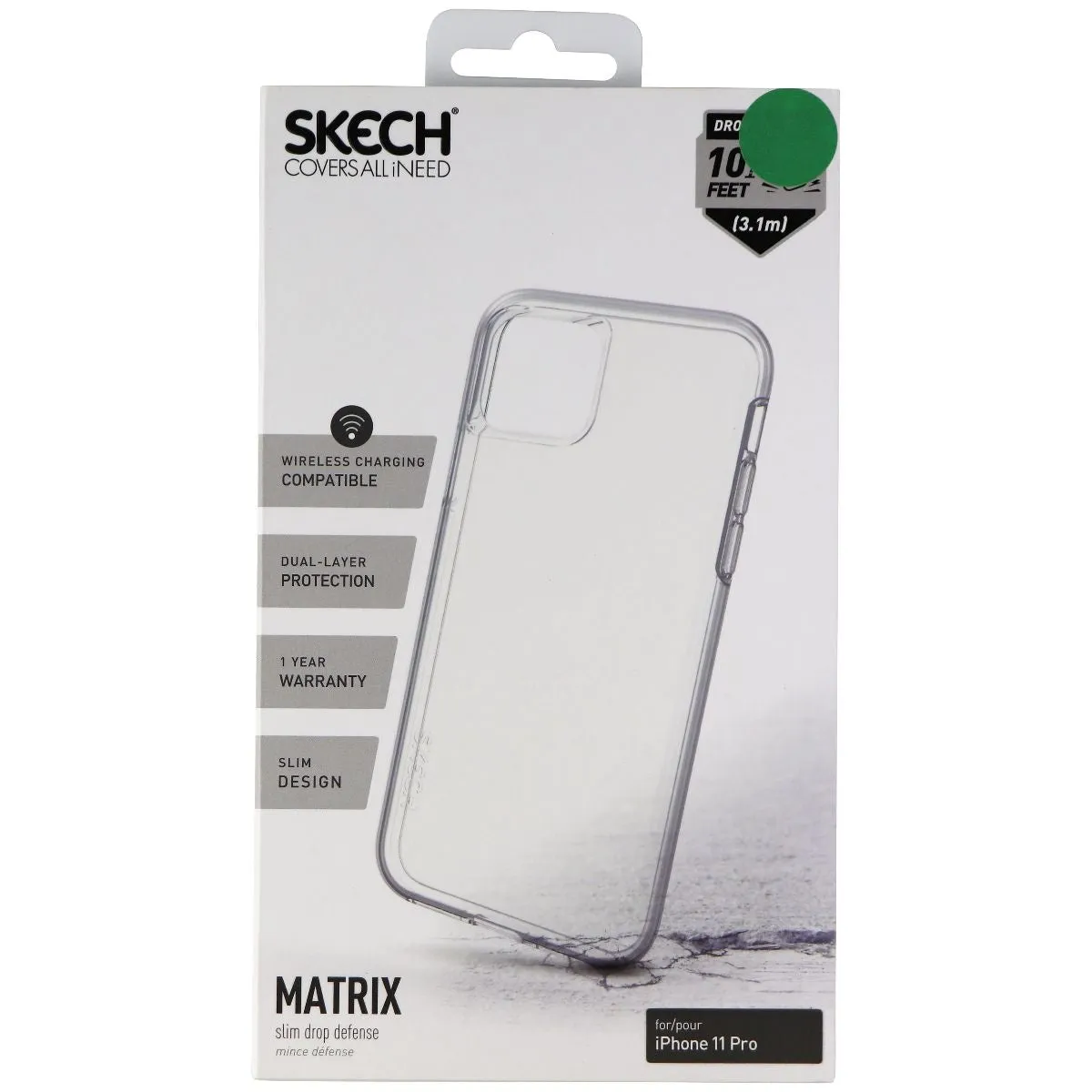 Skech Matrix Series Slim Hybrid Case for Apple iPhone 11 Pro - Clear