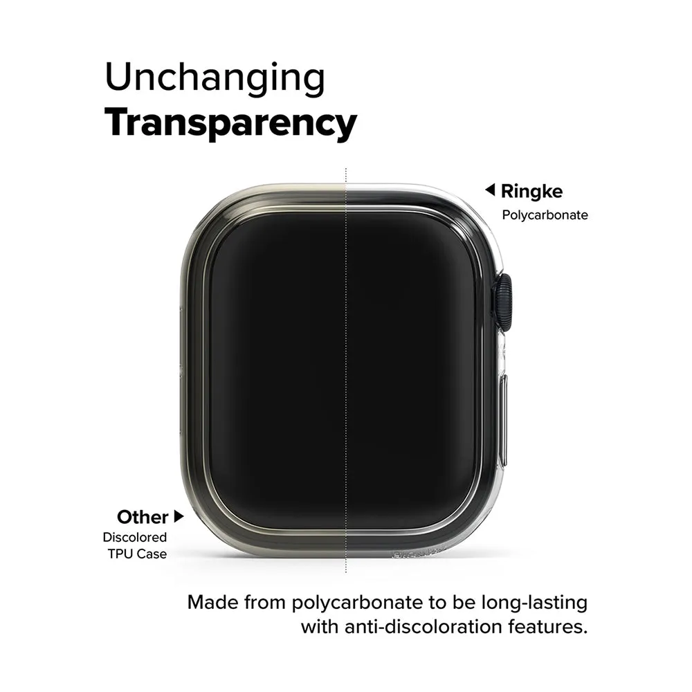 Slim Case For Apple Watch 10 42mm | Bezel [Frame Only] Hard Polycarbonate Thin Cover- Clear   Dark Gray