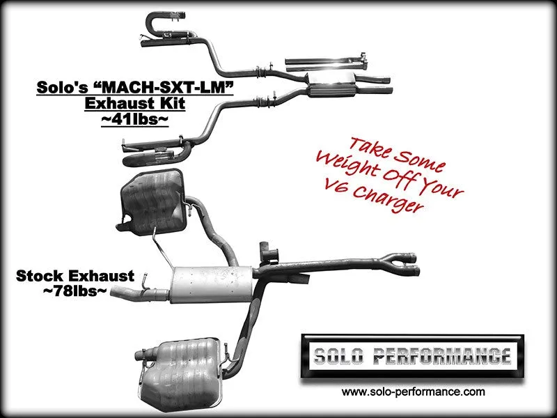 Solo Performance Mach SXT LM Catback Exhaust Dodge Charger V6 (2011-2014) 991118SL