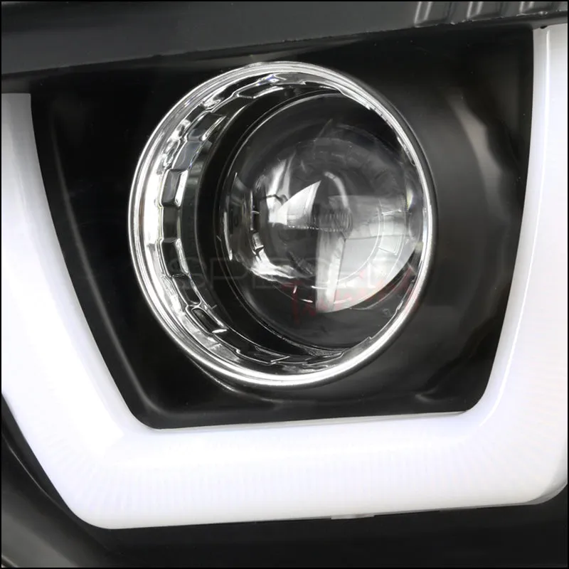 Spec-D Projector Headlights Dodge Charger (2011-2014) LED U-Bar - Black or Chrome