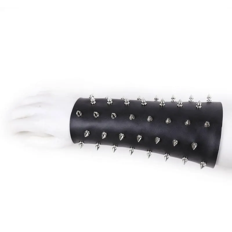 Spiked Leather Arm Guard for Erotic Bondage and Nail Armor Play