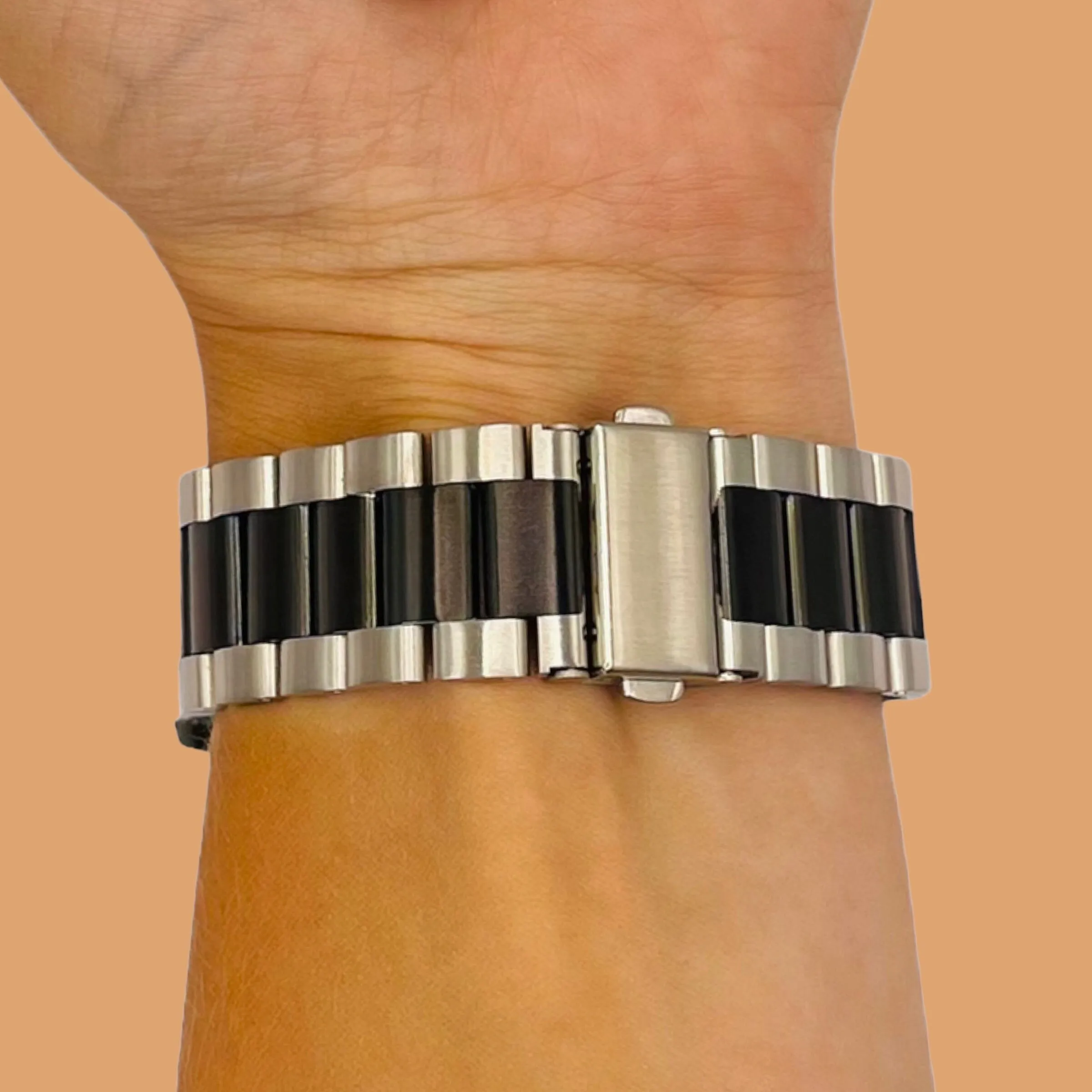 Stainless Steel Link Watch Strap Compatible with the Garmin Venu 2 Plus