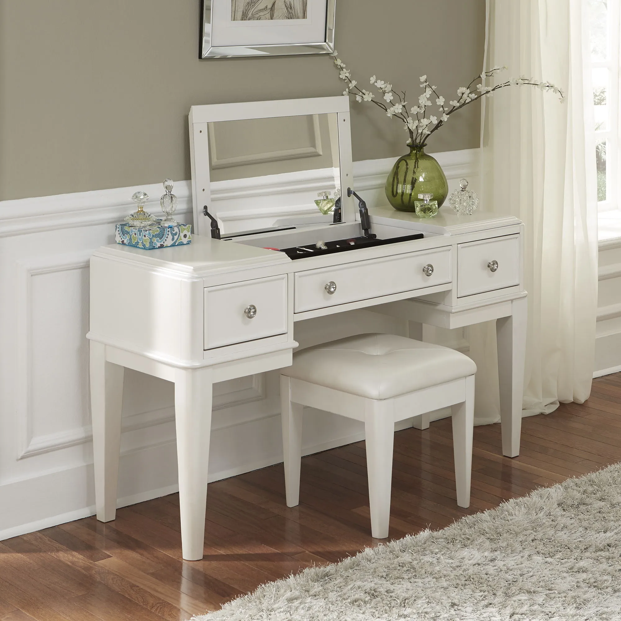 Stardust - 2 Piece Vanity Set - White