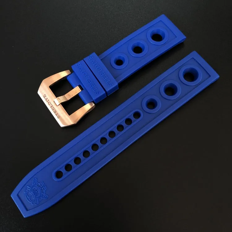 Steedive Rubber Watch Strap with Cusn8 Bronze Buckle