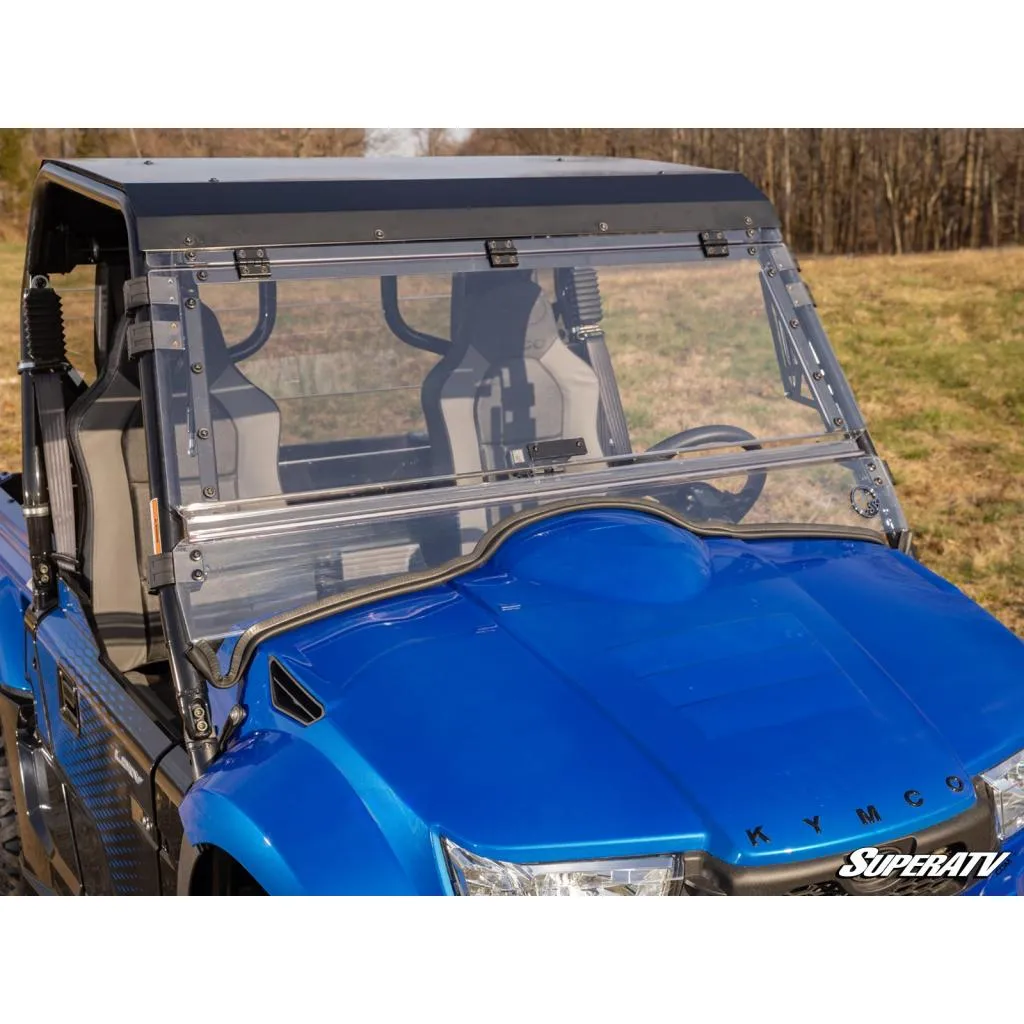 SuperATV KYMCO UXV Scratch-Resistant Flip Windshield