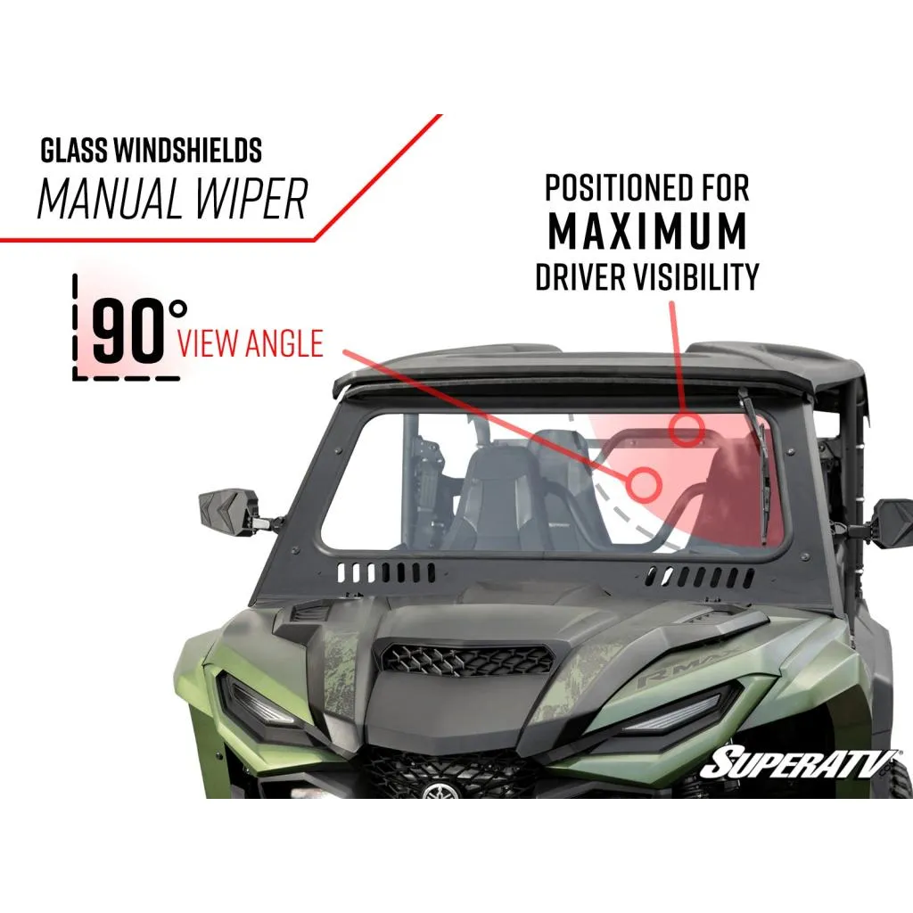 SuperATV Yamaha Wolverine RMAX 1000 Glass Windshield