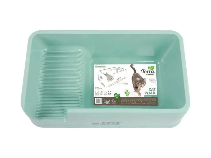 Terra Cat Walk Cat Litter Tray Sea Green