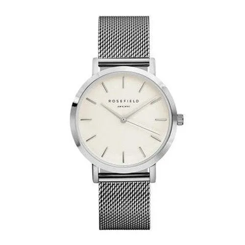 The Mercer White Silver  38mm