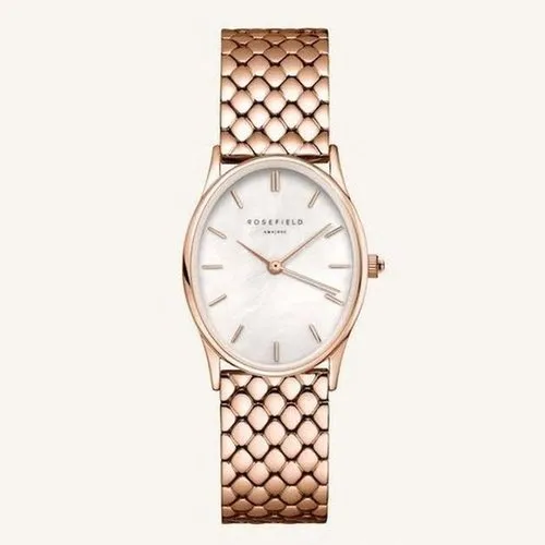 The Oval White MOP Steel Rose Gold  24 x 29mm