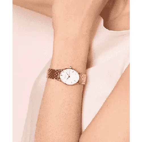 The Oval White MOP Steel Rose Gold  24 x 29mm