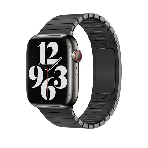 Ultra-Thin Solid Stainless-Steel Band Compatible with Apple Watch 45MM 44MM 42MM-Black