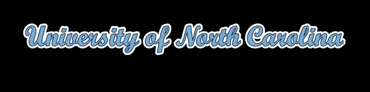 University of North Carolina Cursive Windshield Decal 20"