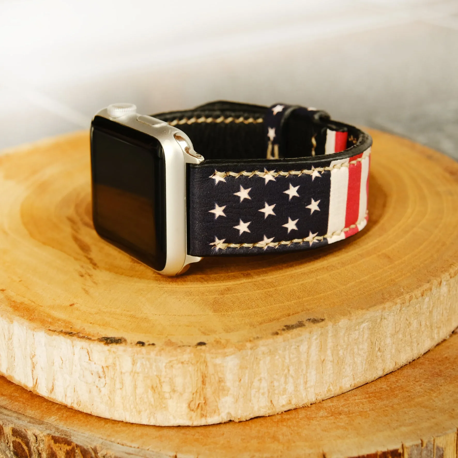 USA Flag Apple Watch Replacement Band For All Series by ruslieco