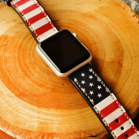 USA Flag Apple Watch Replacement Band For All Series by ruslieco