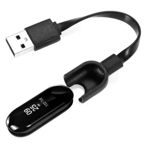 USB Charger Cord Fast Charging Cable Adapter for Xiaomi MI Band 3 - Black