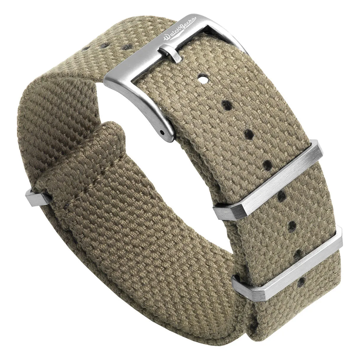 WatchGecko Braemore Military Canvas Watch Strap - Desert Sand