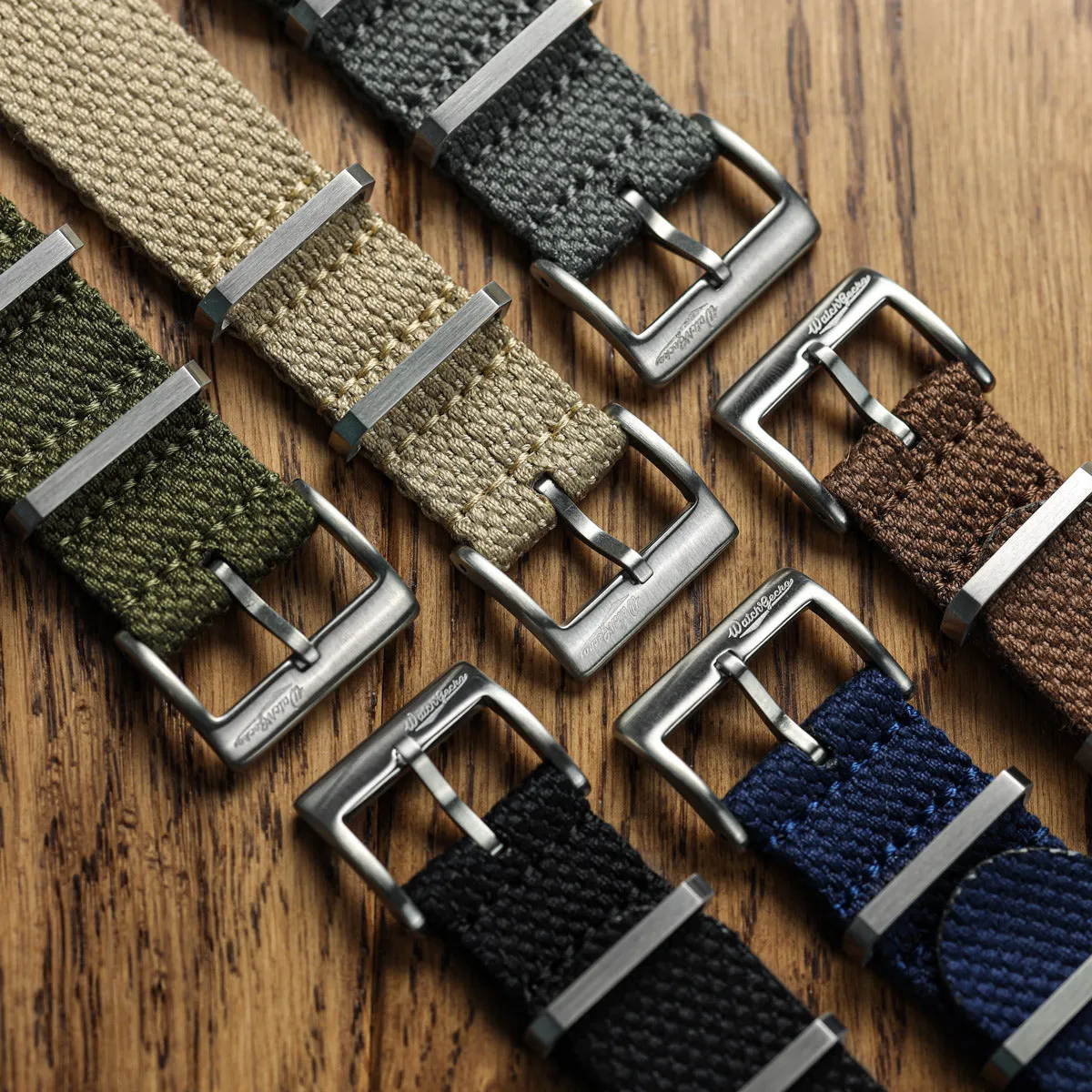 WatchGecko Braemore Military Canvas Watch Strap - Marine Blue