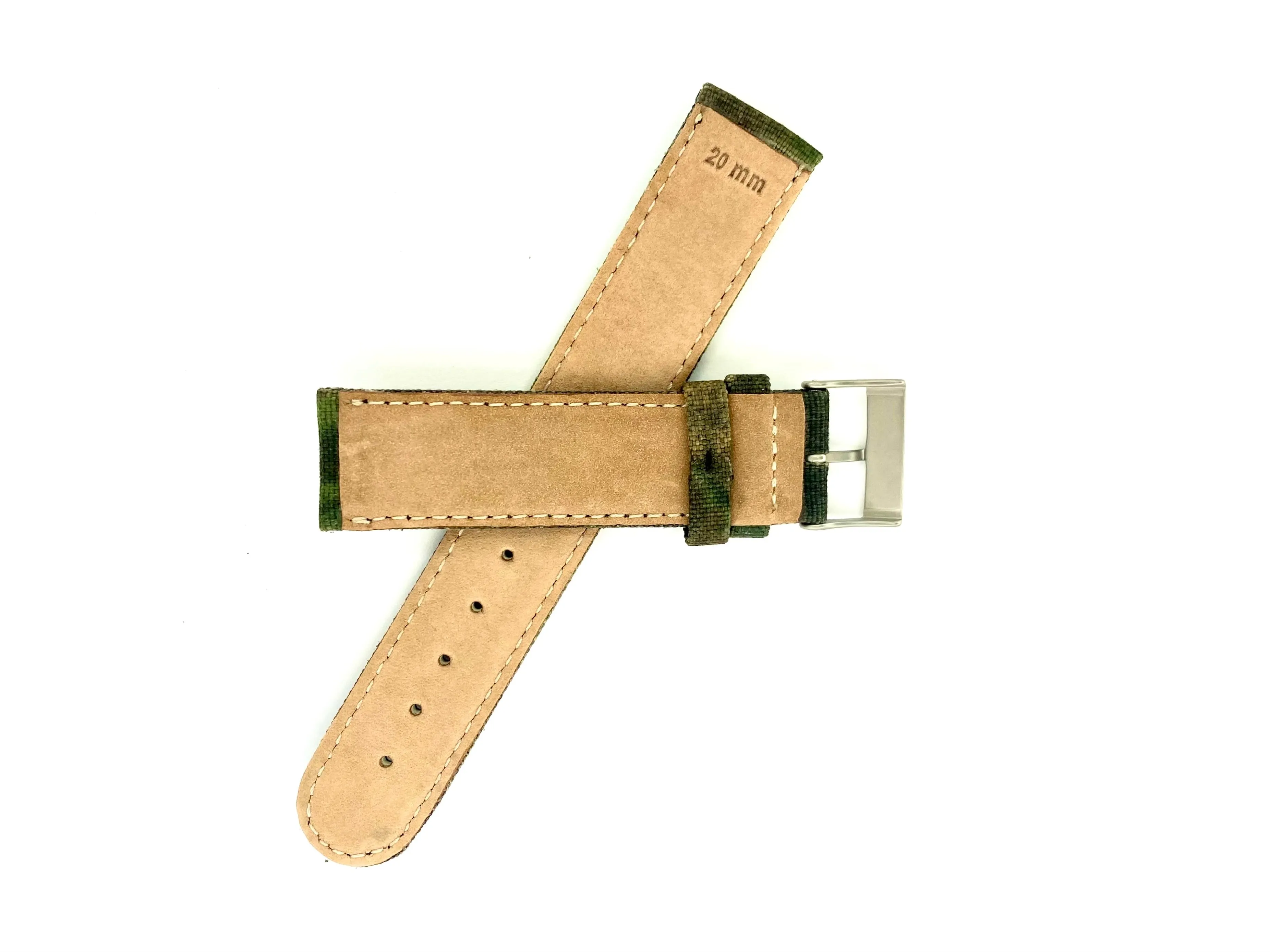 Wenger 20mm Camo Leather Watch Band