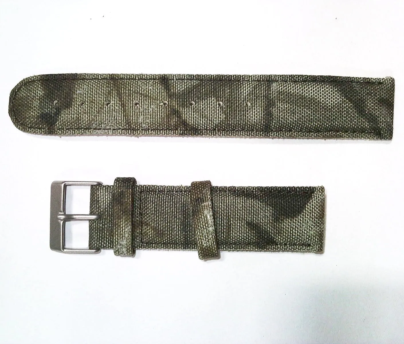 Wenger 20mm Camo Leather Watch Band